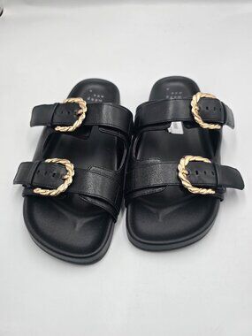 A New Day  Womens Koda  Black 2 strap Sandal